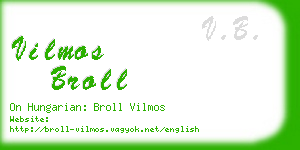 vilmos broll business card
